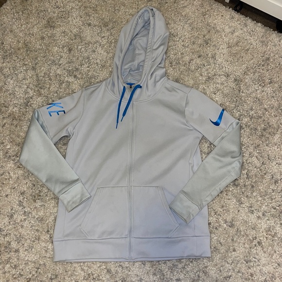 light blue zip up hoodie
